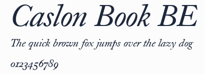 Caslon Book BE預覽圖