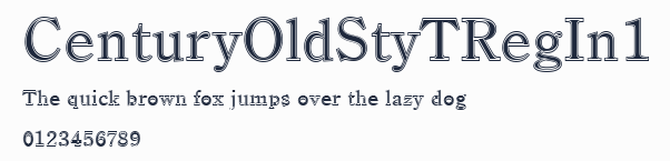 CenturyOldStyTRegIn1預覽圖
