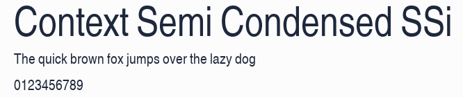 Context Semi Condensed SSi預覽圖