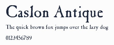 Caslon Antique預覽圖