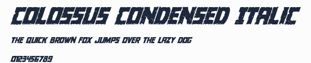 Colossus Condensed Italic預覽圖