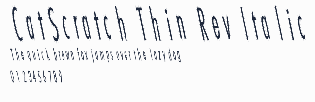 CatScratch Thin Rev Italic預覽圖