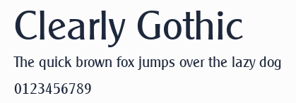 Clearly Gothic預覽圖