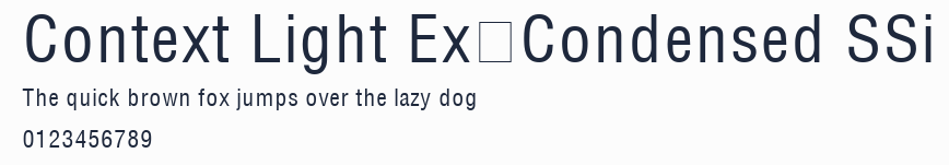 Context Light Ex-Condensed SSi預覽圖