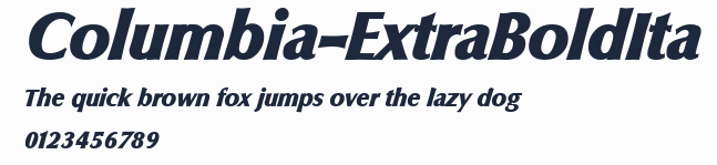 Columbia-ExtraBoldIta預覽圖