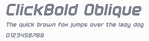 ClickBold Oblique預覽圖
