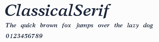 ClassicalSerif預覽圖