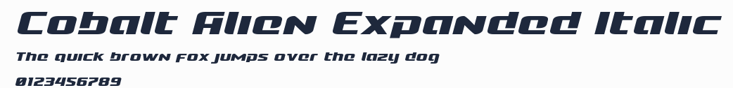Cobalt Alien Expanded Italic預覽圖
