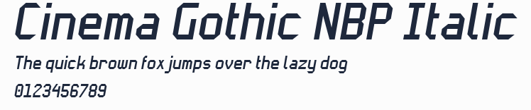 Cinema Gothic NBP Italic預覽圖