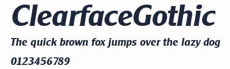 ClearfaceGothic預覽圖