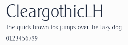 CleargothicLH預覽圖
