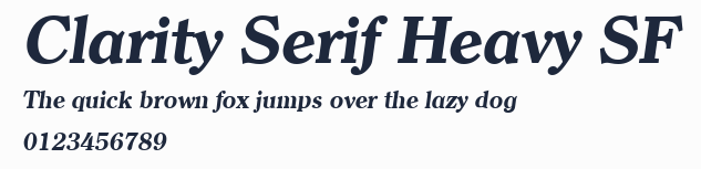 Clarity Serif Heavy SF預覽圖
