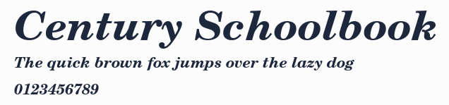 Century Schoolbook預覽圖