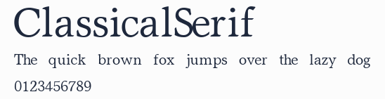ClassicalSerif預覽圖