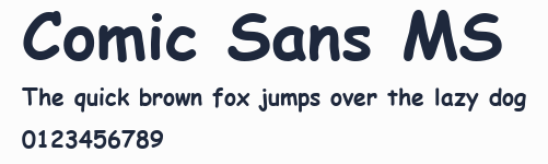 Comic Sans MS預覽圖