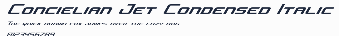 Concielian Jet Condensed Italic預覽圖