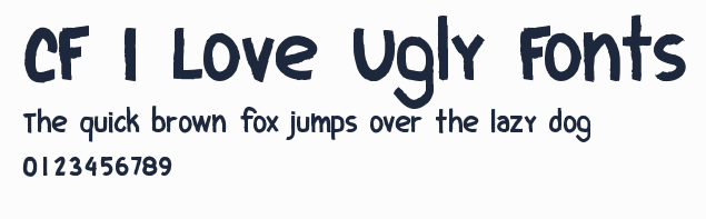 CF I Love Ugly Fonts預覽圖