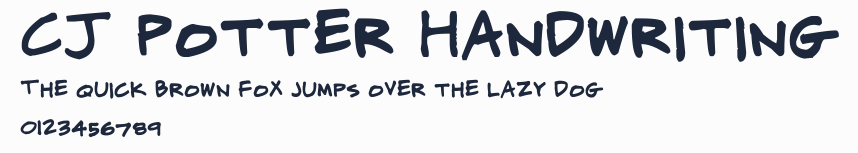 CJ Potter Handwriting預覽圖