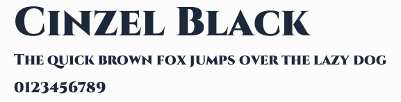 Cinzel Black預覽圖