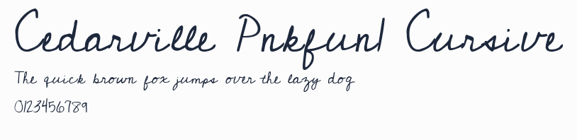 Cedarville Pnkfun1 Cursive預覽圖