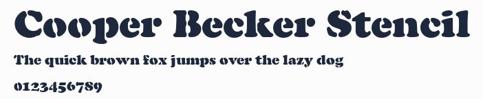 Cooper Becker Stencil預覽圖