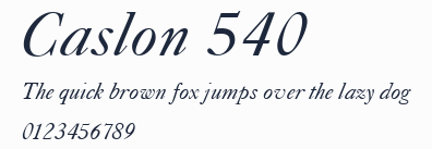 Caslon 540預覽圖