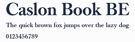 Caslon Book BE預覽圖