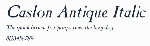 Caslon Antique Italic預覽圖