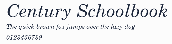 Century Schoolbook預覽圖
