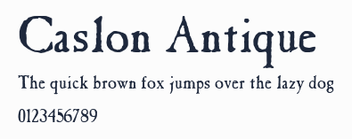 Caslon Antique預覽圖