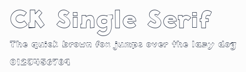 CK Single Serif預覽圖
