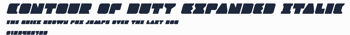 Contour of Duty Expanded Italic預覽圖