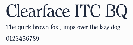 Clearface ITC BQ預覽圖