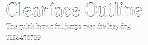 Clearface Outline預覽圖