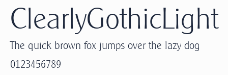ClearlyGothicLight預覽圖