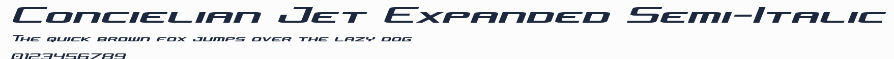 Concielian Jet Expanded Semi-Italic預覽圖