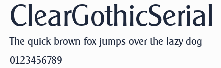 ClearGothicSerial預覽圖