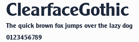 ClearfaceGothic預覽圖