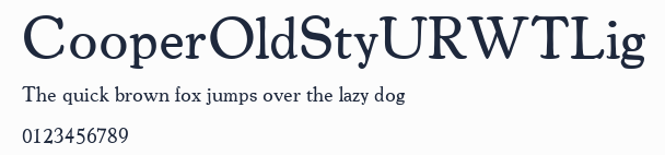 CooperOldStyURWTLig預覽圖