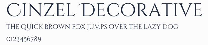 Cinzel Decorative預覽圖