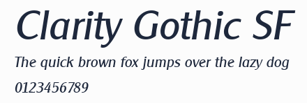Clarity Gothic SF預覽圖