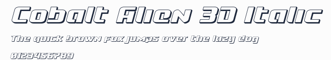 Cobalt Alien 3D Italic預覽圖