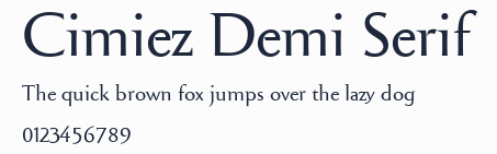 Cimiez Demi Serif預覽圖