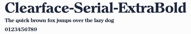 Clearface-Serial-ExtraBold預覽圖