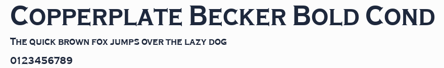 Copperplate Becker Bold Cond預覽圖