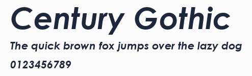 Century Gothic預覽圖