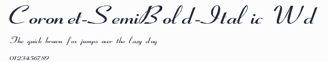 Coronet-SemiBold-Italic Wd預覽圖
