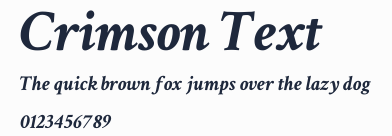 Crimson Text預覽圖