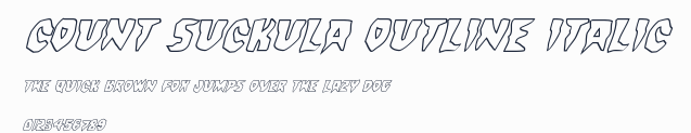 Count Suckula Outline Italic預覽圖