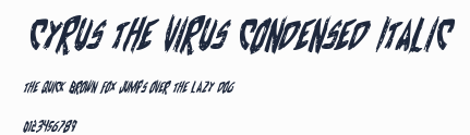 Cyrus the Virus Condensed Italic預覽圖